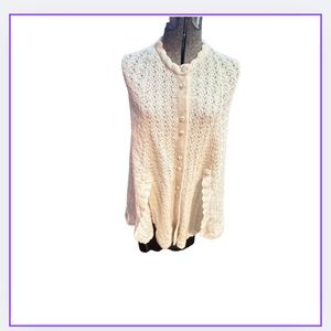 Vintage innocence White Women's Knit Cape